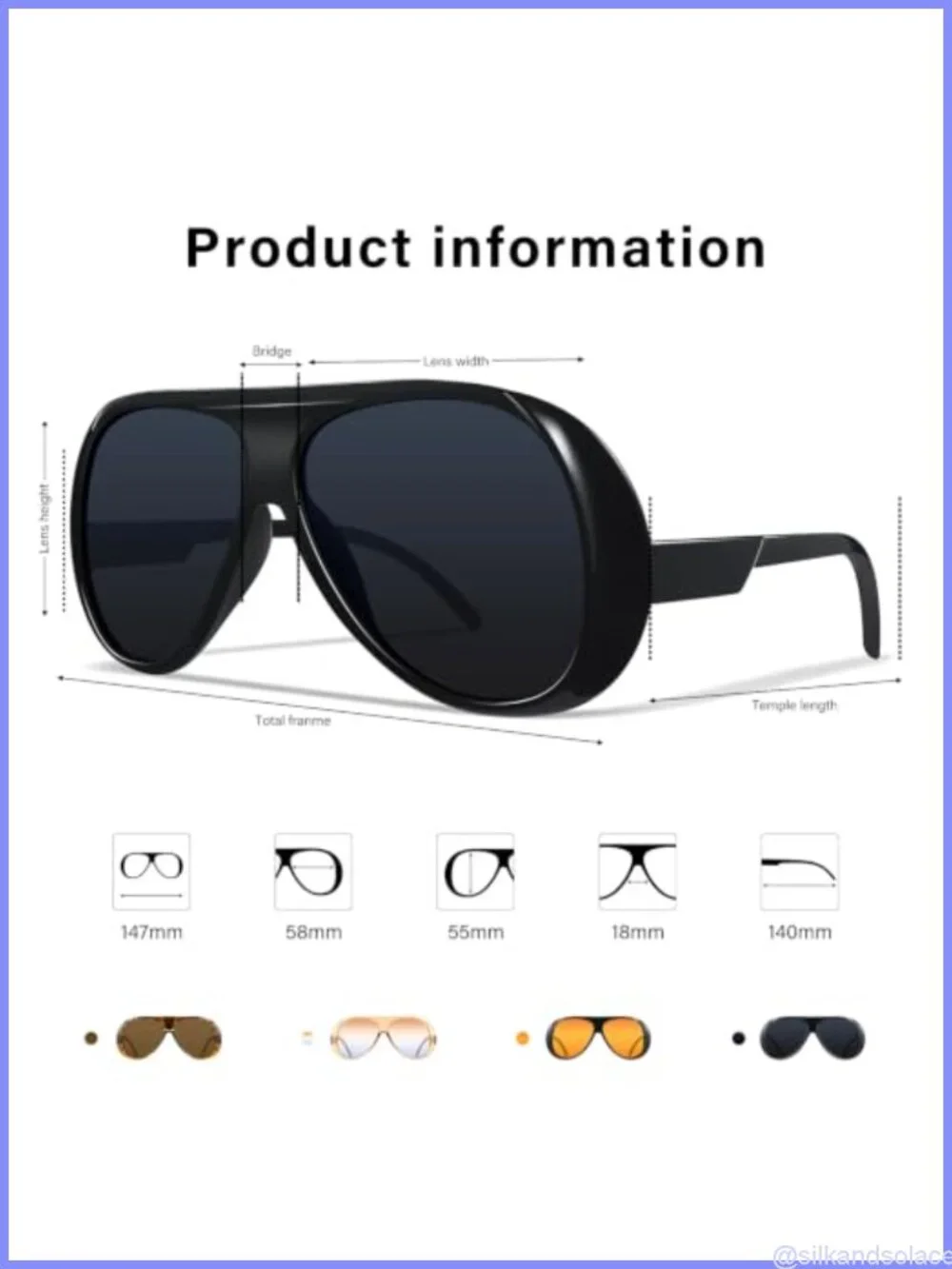 Aviator Sunglasses Retro Oversized Polarized UV400 Protection Outdoor Driving